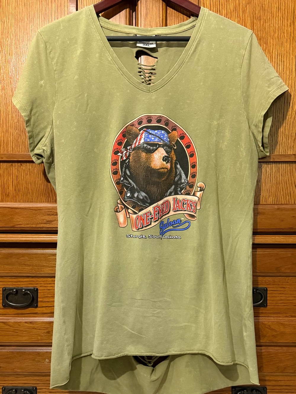 Vance Biker Wear One-Eyed Jack's Saloon Tee Deconstructed Sturgis SD Motorcycle